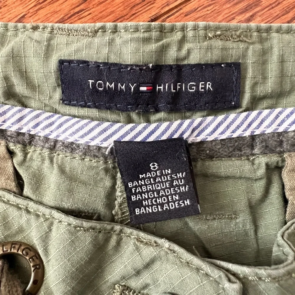 Tommy Hilfiger Olive Green Cargo Utility Straight Leg Pockets Women’s Sz 8 - Picture 3 of 9